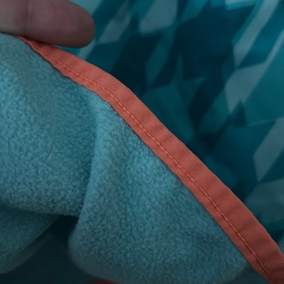 Boys Under Armour Active Hoodie Storm Sweatshirt, Youth Small Teal/Orange - Picture 7 of 7